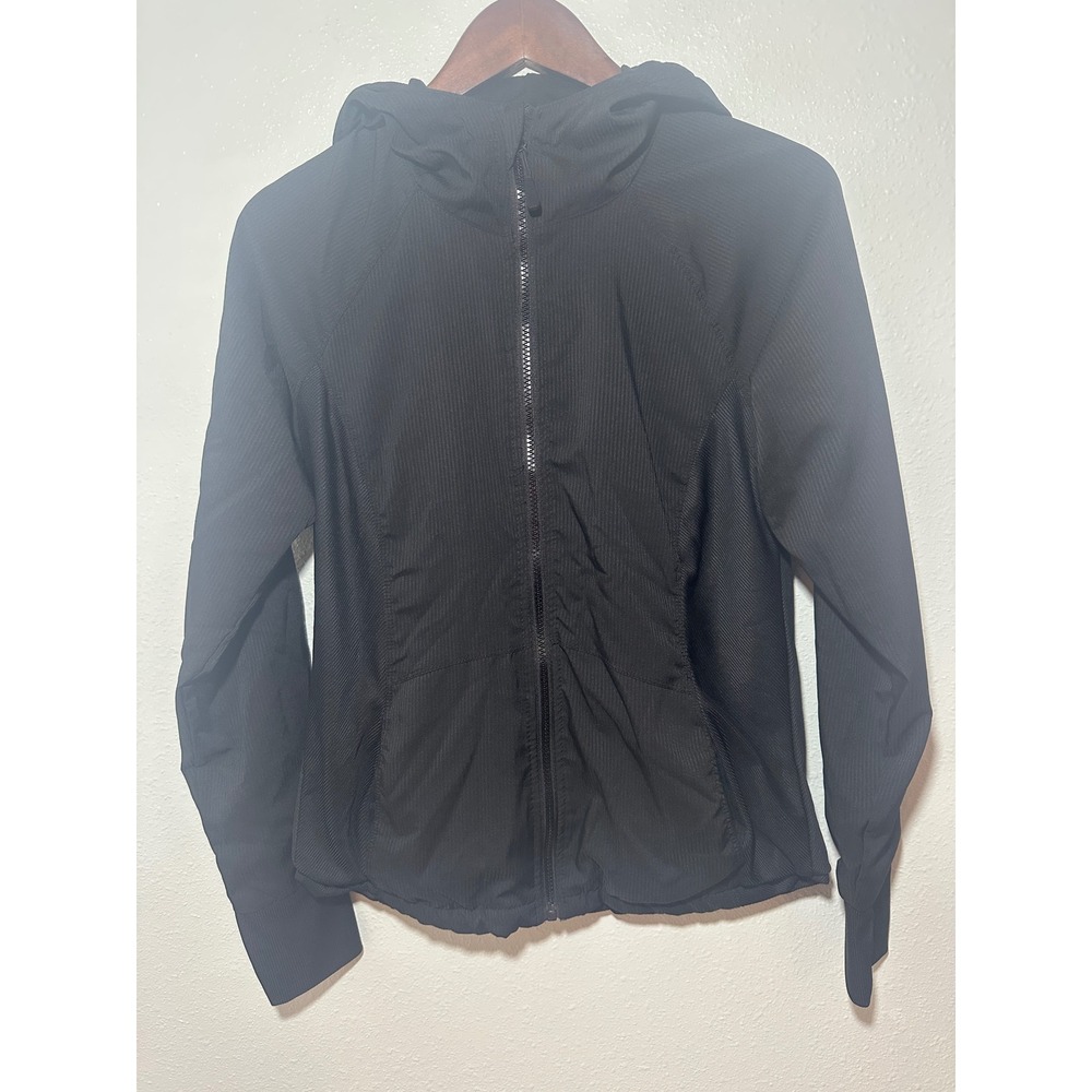 RBX Live Life Active Womens Small Black Full Zip Hooded Textured Jacket